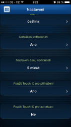 Fio - TouchId pomocí otisku prstu-nastavení Fio - TouchId pomocí otisku prstu-nastavení